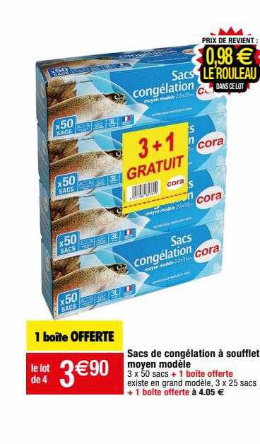 Sacs De Congélation à Soufflet Moyen Modèle