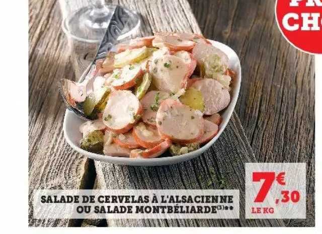 salade de cervelas à l'alsacienne ou salade montbéliarde