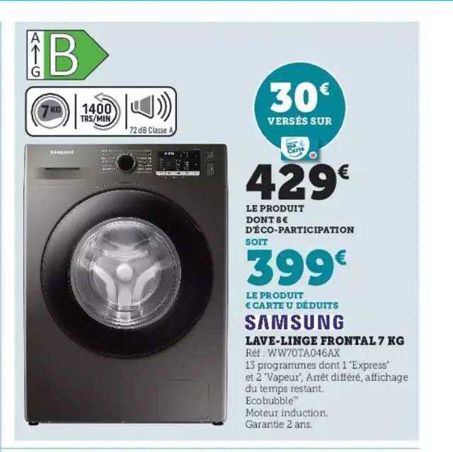samsung lave-linge frontal 7 kg