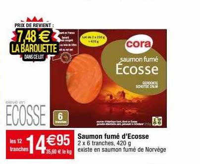 saumon fumé d'écosse cora