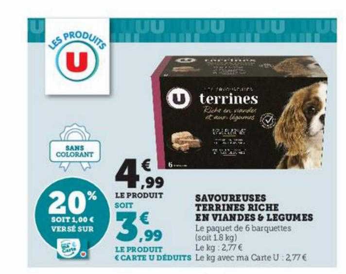 savoureuses terrines riche en viandes & légumes u