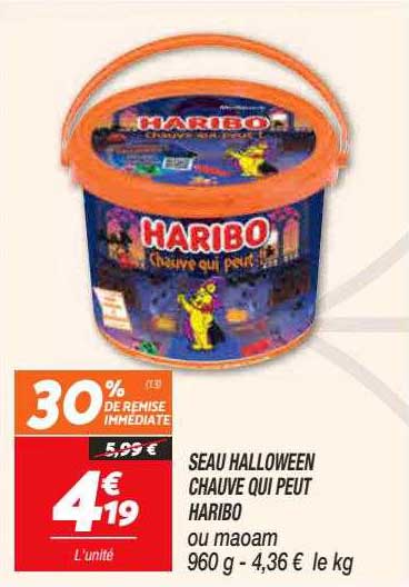 seau halloween chauve qui peut haribo