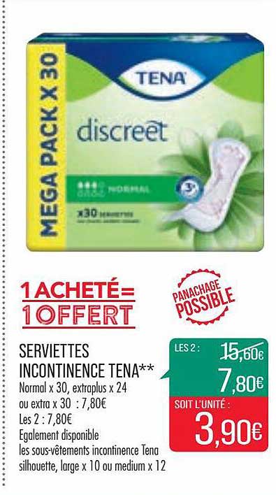Serviettes Incontinence Tena