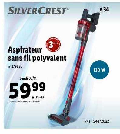 silver crest aspirateur sans fil polyvalent