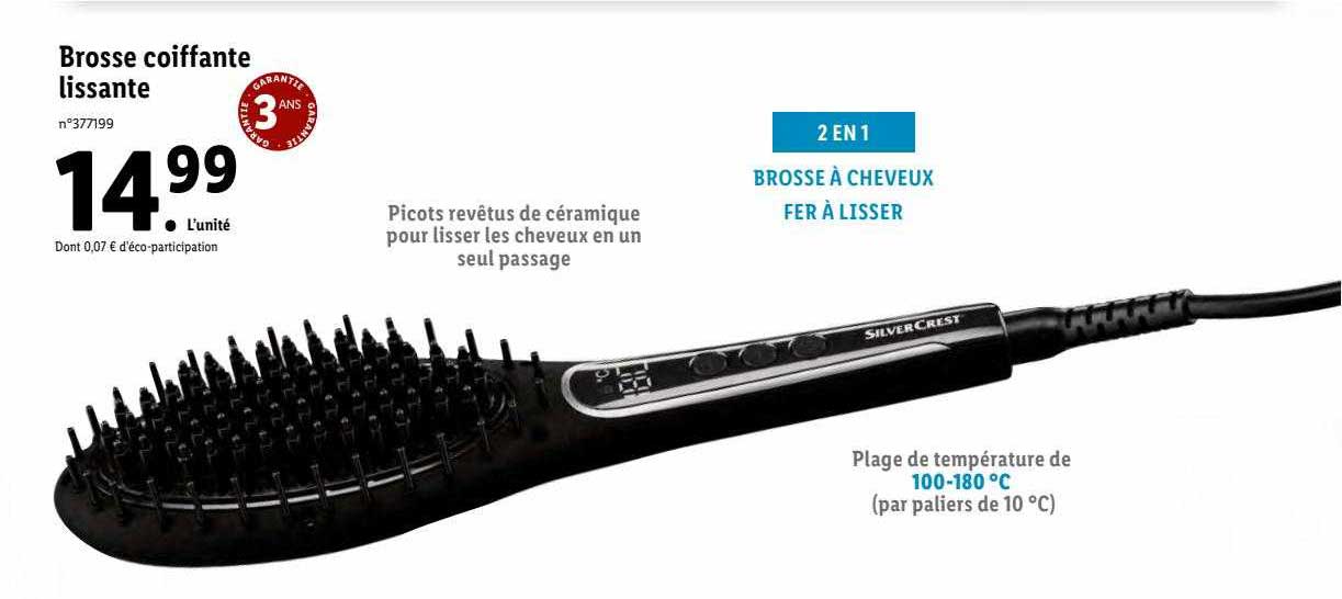 silvercrest brosse coiffante lissante