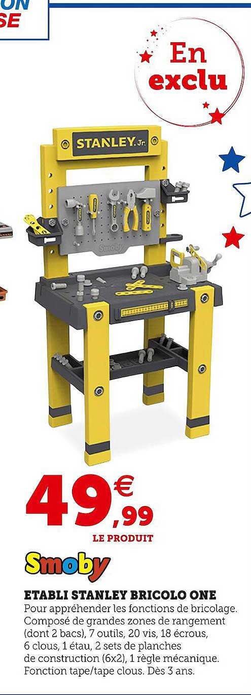 Smoby Etabli Stanley Bricolo One