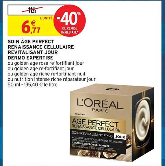 soin âge perfect renaissance cellulaire revitalisant jour dermo expertise