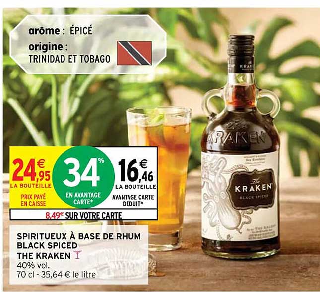 spiritueux à base de rhum black spiced the kraken