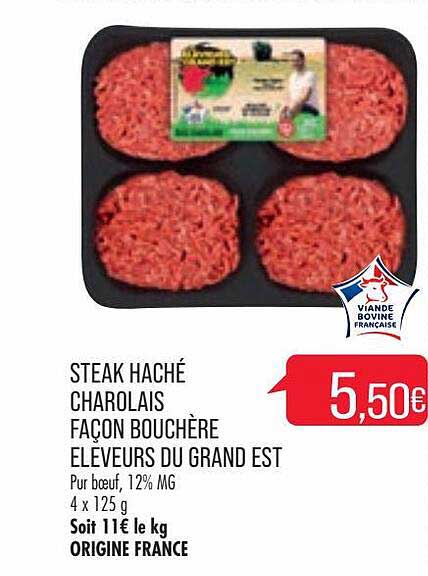 steak haché charolais façon bouchère éleveurs du grand est