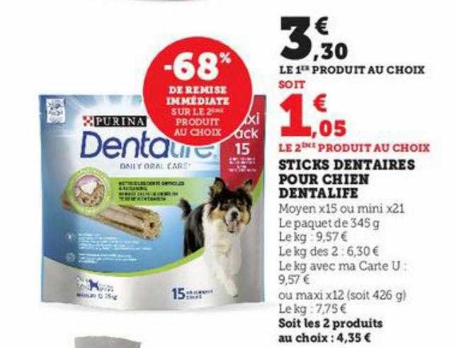 sticks dentaires pour chien dentalife