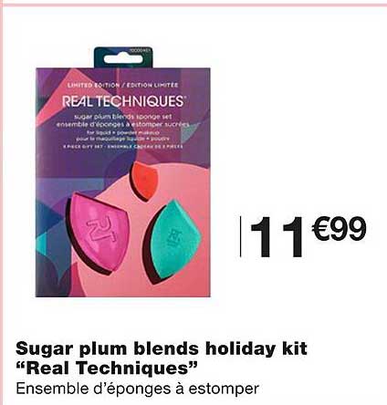 sugar plum blends holiday kit "real techniques"