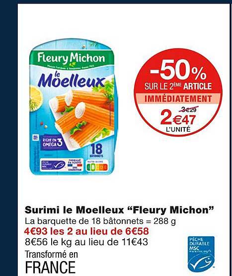surimi de moelleux "fleury michon"