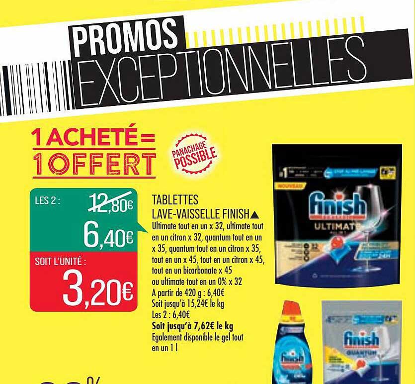 tablettes lave-vaisselle finish