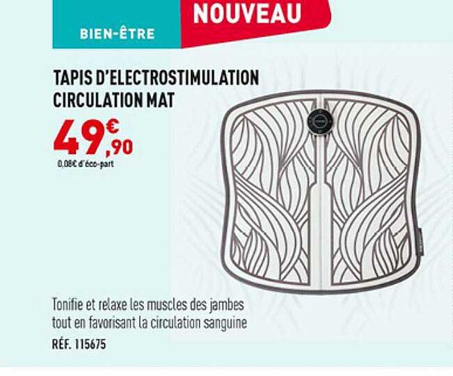 tapis d'électrostimulation circulation mat