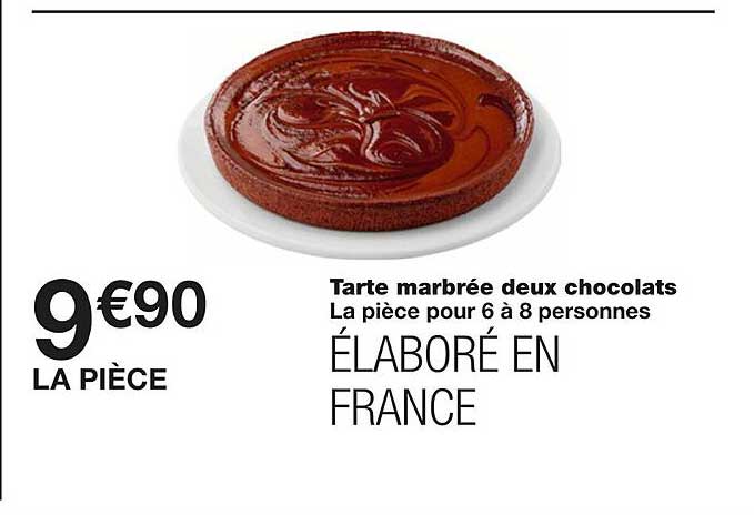 tarte marbrée deux chocolats