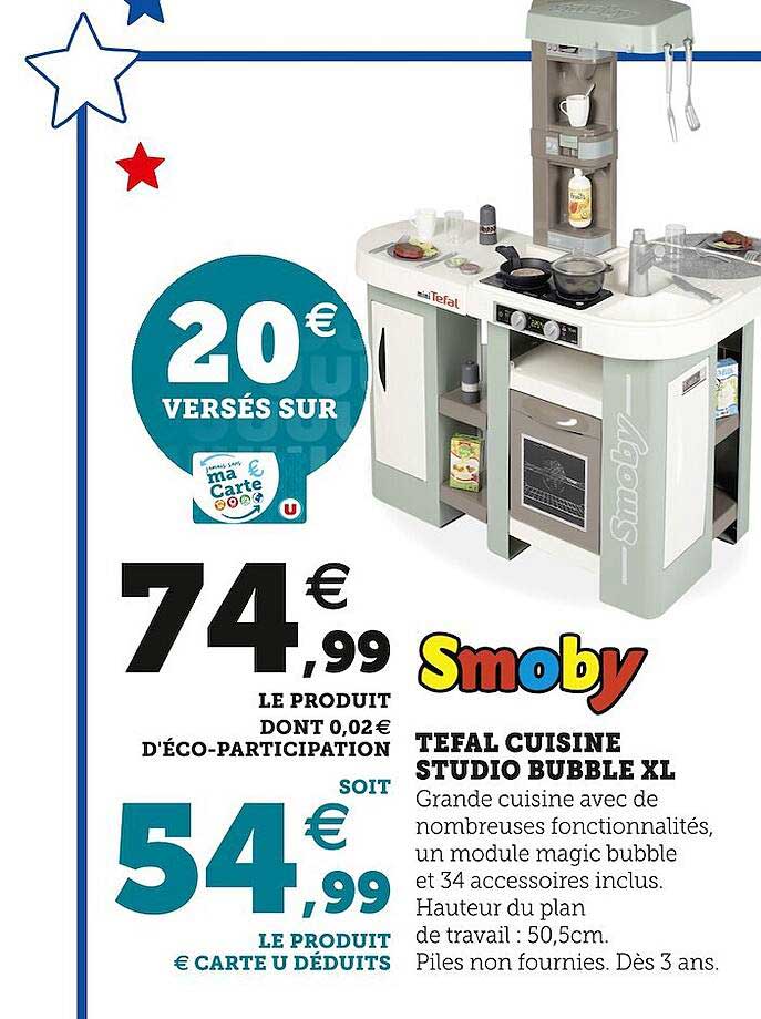 tefal cuisine studio bubble xl smoby