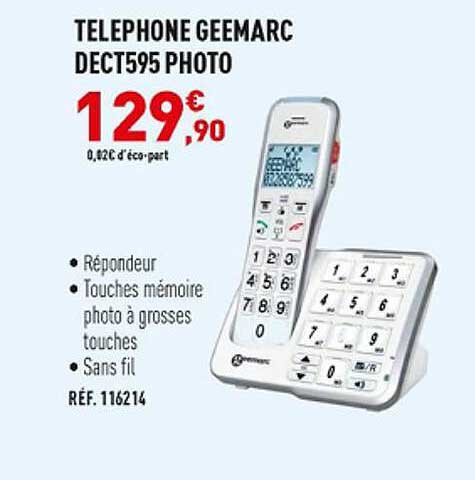 téléphone geemarc dect595 photo