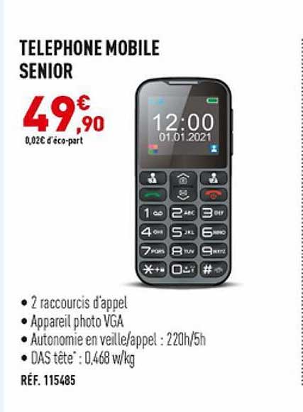 téléphone mobile senior