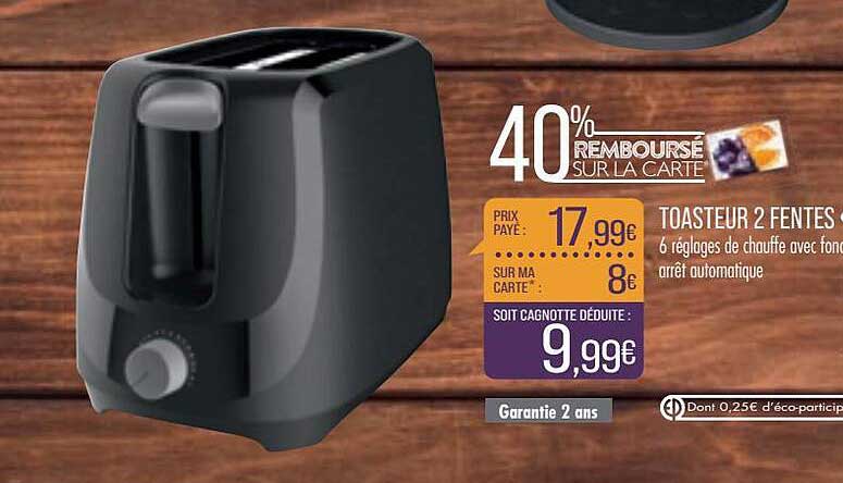toasteur 2 fentes