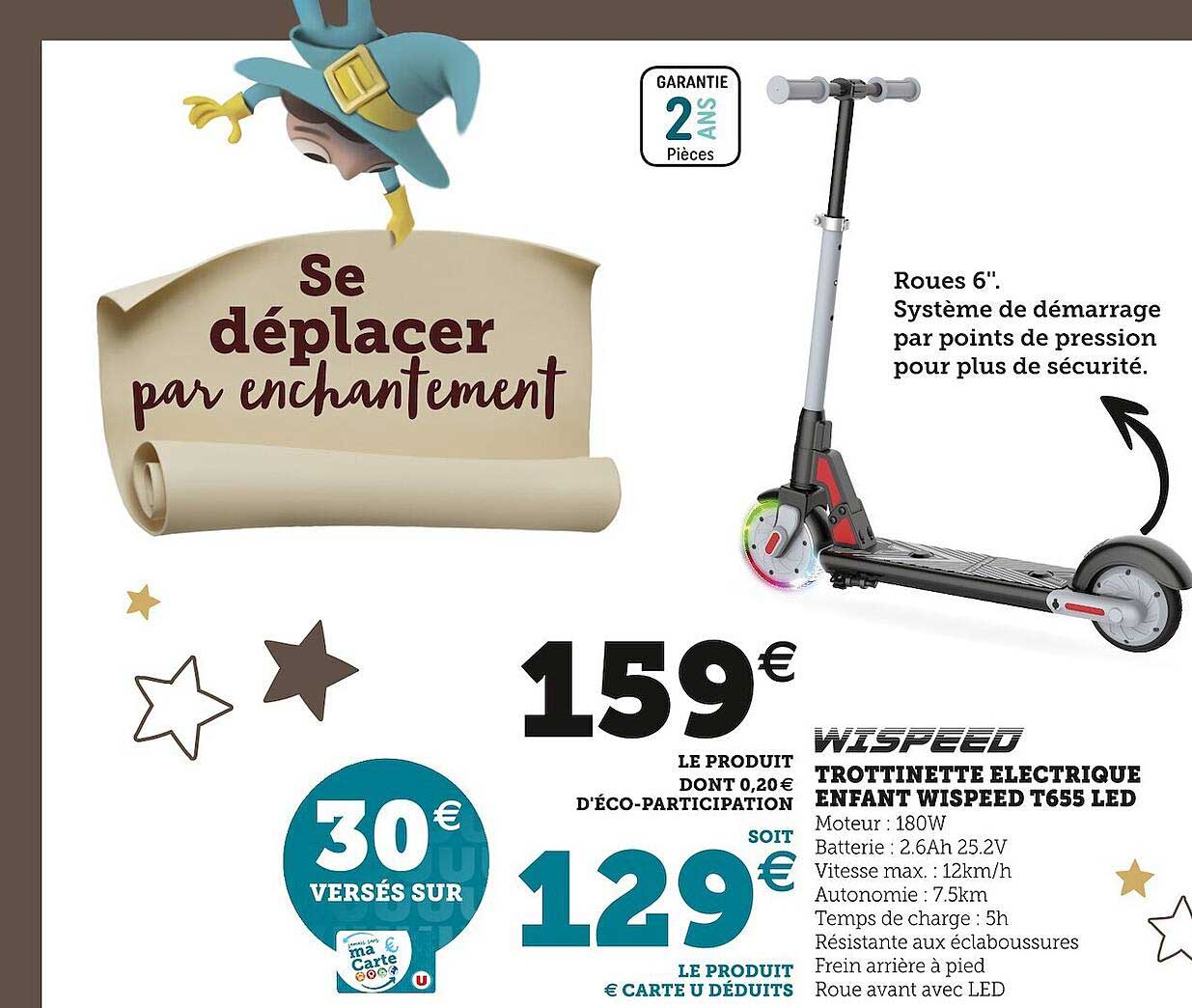 Trottinette électrique Enfant Wispeed T655 Led