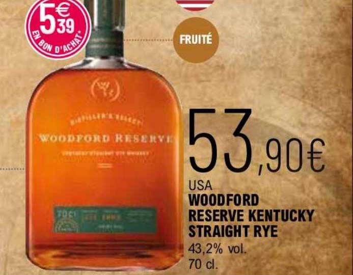 usa woodford réserve kentucky straight rye 43,2% vol.