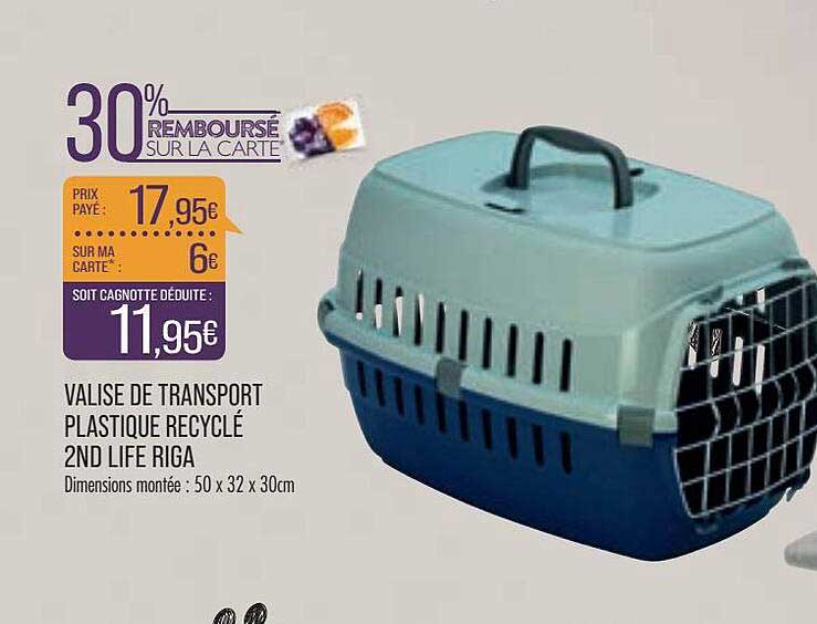 valise de transport plastique recyclé 2nd life riga