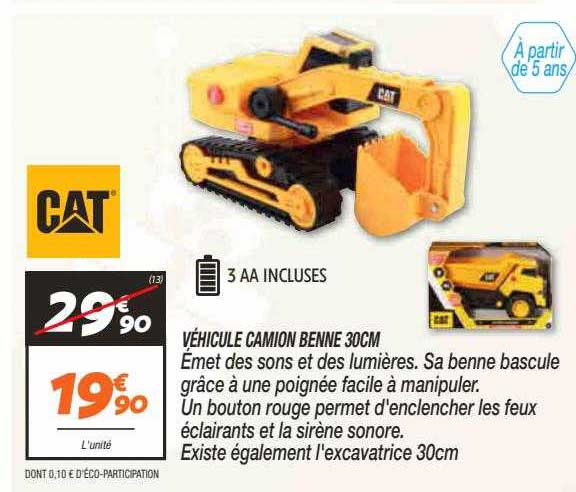 Véhicule Camioin Benne 30 Cm Cat