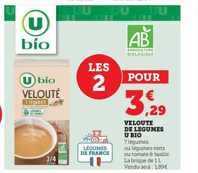 Velouté De Légumes U Bio
