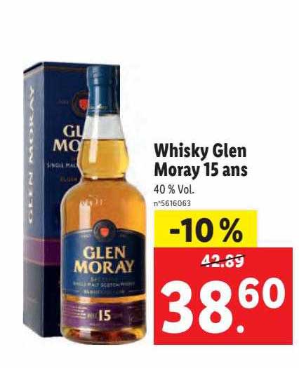 whisky glen moray 15 ans
