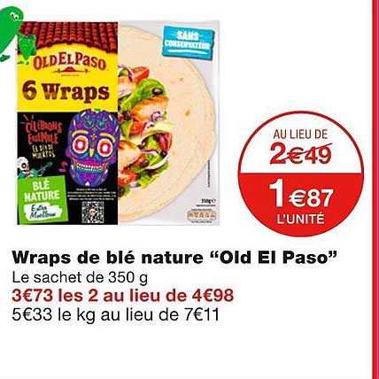 Wraps De Blé Nature Old El Paso