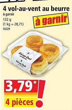 4 vol-au-vent au beurre