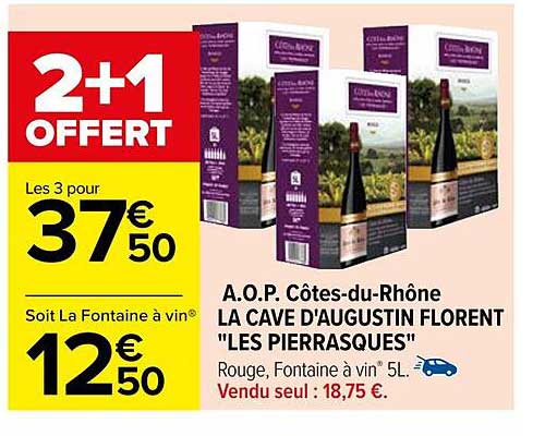 a.o.p. côtes-du-rhône la cave d'augustin florent "les pierrasques"