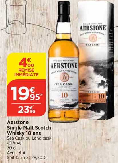 aerstone single malt scotch whisky 10 ans
