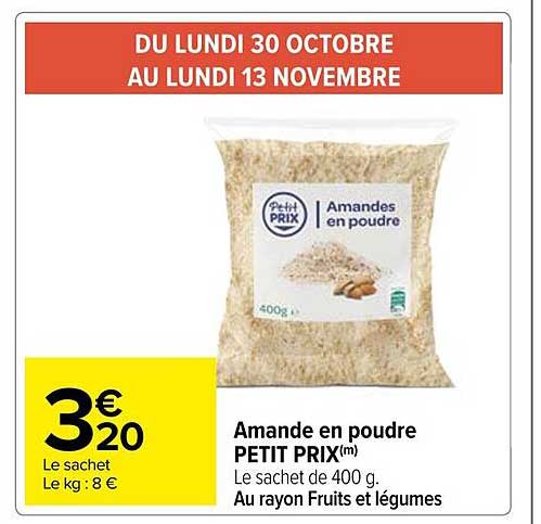 amande en poudre petit prix