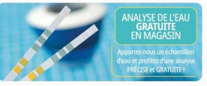 analyse de l'eau gratuite en magasin