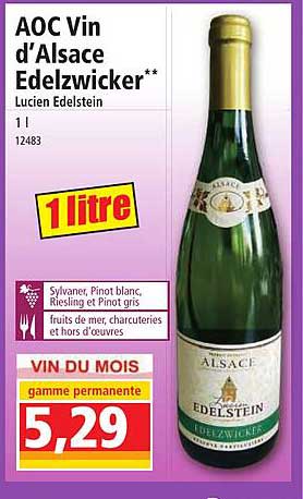 Aoc Vin D'alsace Edelzwicker