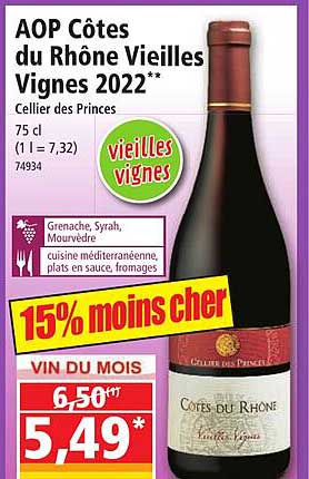 aop côtes du rhône vieilles vignes 2022