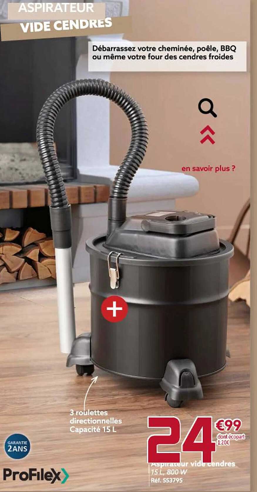 aspirateur vide cendres