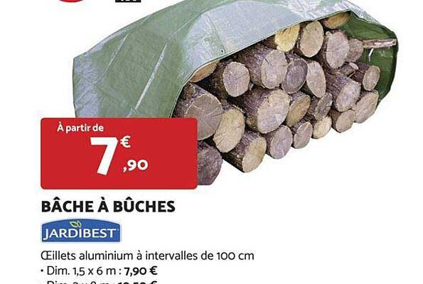 bâche à bûches jardibest