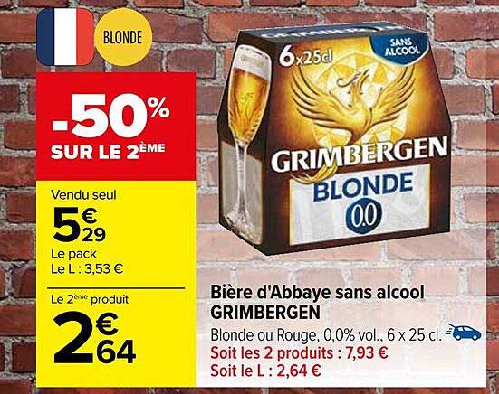 Bière D'abbaye Sans Alcool Grimbergen
