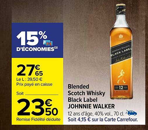 blended scotch whisky black label johnnie walker