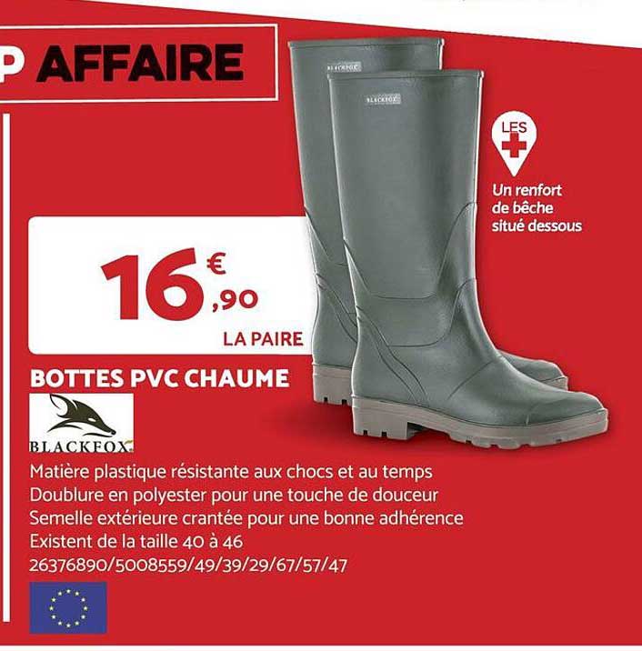 bottes pvc chaume blackfox