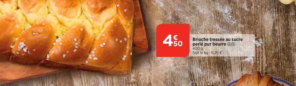 Brioche Tressée Au Sucre Perlé Pur Beurre