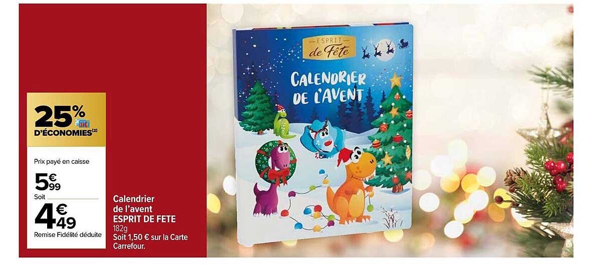 calendrier de l'avent esprit de fête