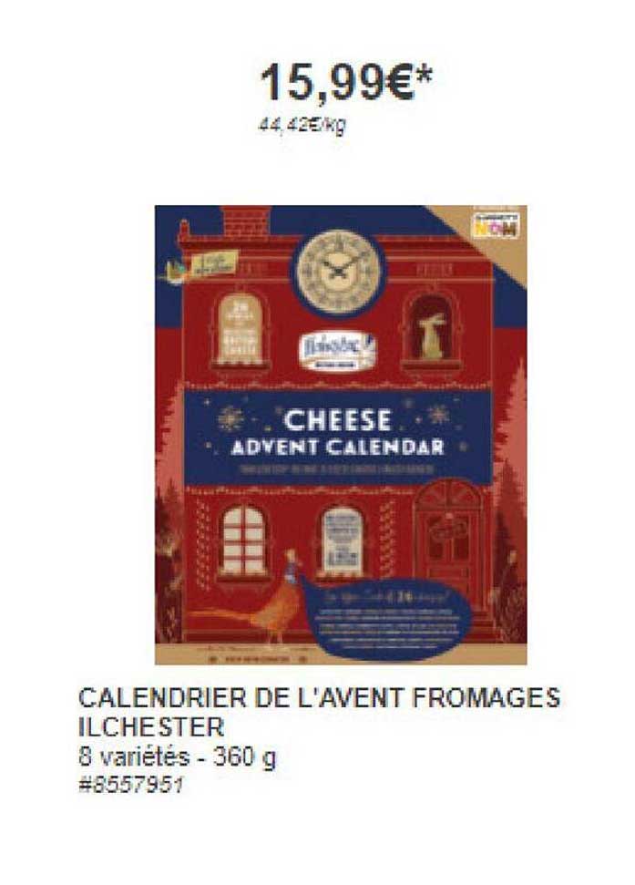 calendrier de l'avent fromages ilchester