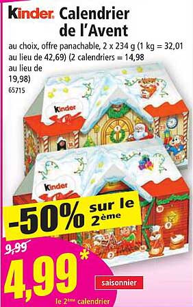 Calendrier De L'avent Kinder