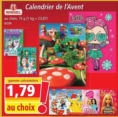 calendrier de l'avent windel