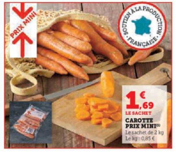 carotte prix mini