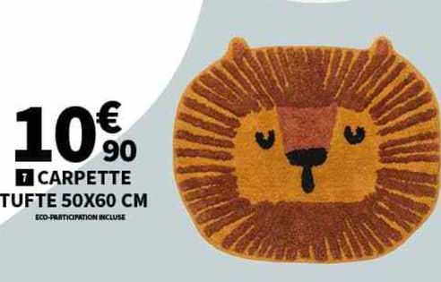 carpette tufte 50 x 60 cm