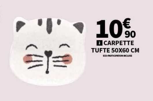 carpette tufte 50 x 60 cm